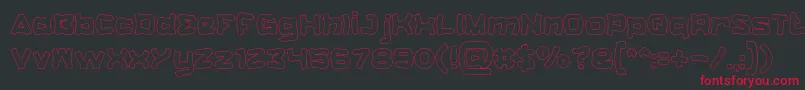 CatalystHollow-Schriftart – Rote Schriften auf schwarzem Hintergrund