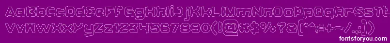 Шрифт CatalystHollow – белые шрифты на фиолетовом фоне
