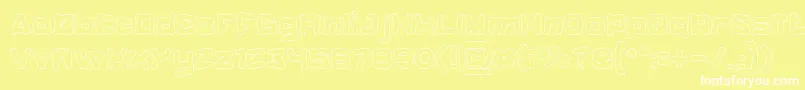 Czcionka CatalystHollow – białe czcionki na żółtym tle