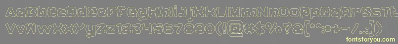 CatalystHollow-Schriftart – Gelbe Schriften auf grauem Hintergrund