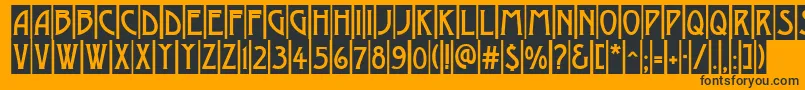 AModernocm Font – Black Fonts on Orange Background