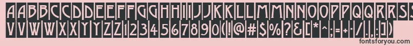 フォントAModernocm – ピンクの背景に黒い文字