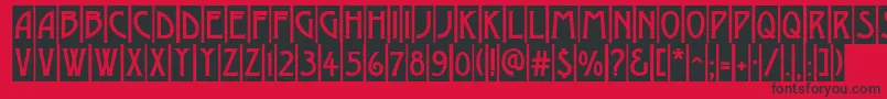 AModernocm Font – Black Fonts on Red Background