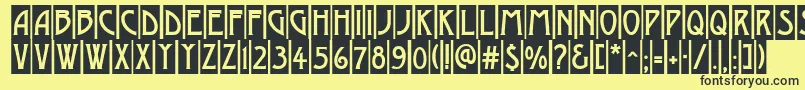 AModernocm Font – Black Fonts on Yellow Background