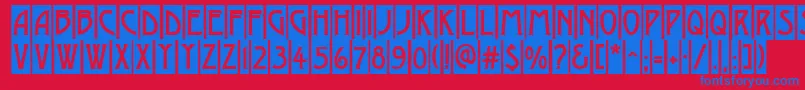 AModernocm Font – Blue Fonts on Red Background