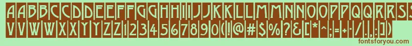 AModernocm Font – Brown Fonts on Green Background