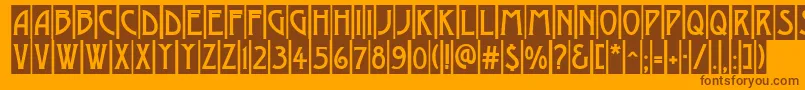 AModernocm Font – Brown Fonts on Orange Background