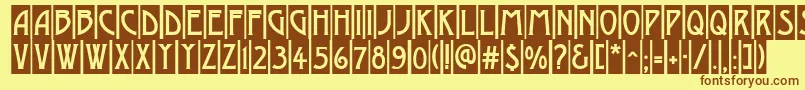 AModernocm Font – Brown Fonts on Yellow Background