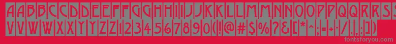 AModernocm Font – Gray Fonts on Red Background