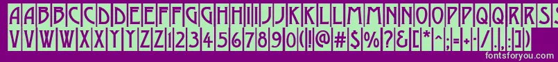 AModernocm Font – Green Fonts on Purple Background