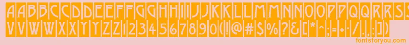 AModernocm Font – Orange Fonts on Pink Background