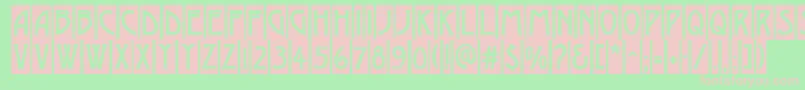 フォントAModernocm – 緑の背景にピンクのフォント