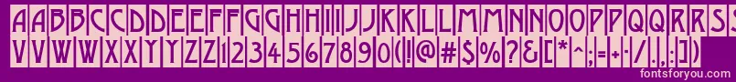 AModernocm Font – Pink Fonts on Purple Background