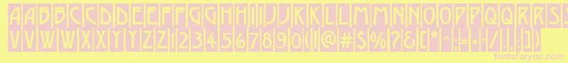 AModernocm Font – Pink Fonts on Yellow Background