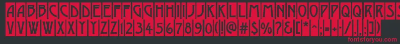 AModernocm Font – Red Fonts on Black Background