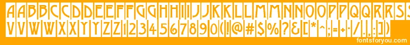 フォントAModernocm – オレンジの背景に白い文字