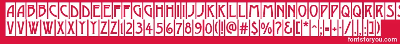 AModernocm Font – White Fonts on Red Background