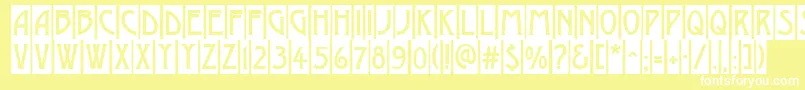 AModernocm Font – White Fonts on Yellow Background