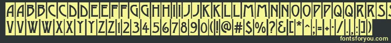 AModernocm Font – Yellow Fonts on Black Background