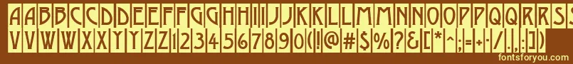 AModernocm Font – Yellow Fonts on Brown Background