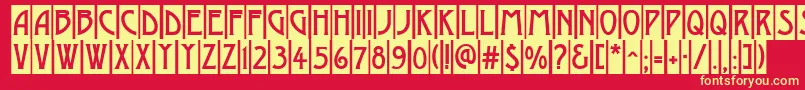 AModernocm Font – Yellow Fonts on Red Background