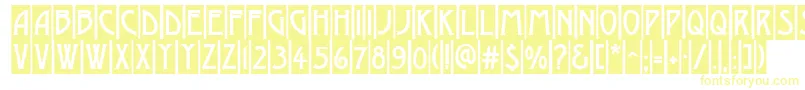 AModernocm Font – Yellow Fonts on White Background