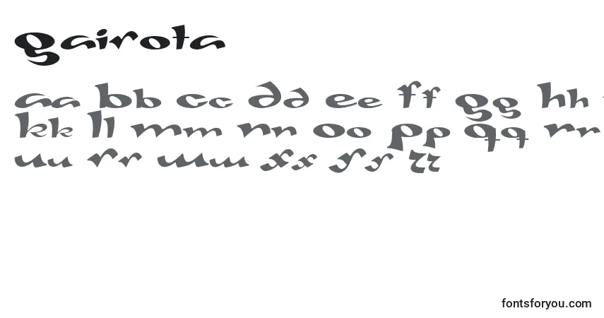 Czcionka Gaivota – alfabet, cyfry, specjalne znaki