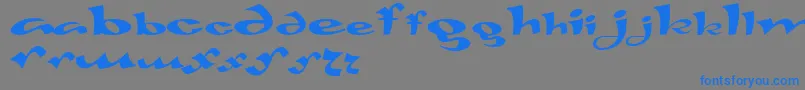 フォントGaivota – 灰色の背景に青い文字