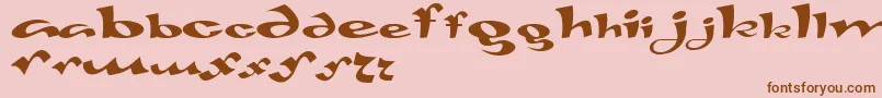 Gaivota Font – Brown Fonts on Pink Background