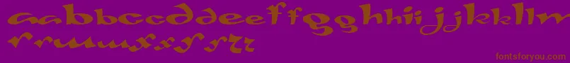 Gaivota Font – Brown Fonts on Purple Background