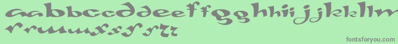 フォントGaivota – 緑の背景に灰色の文字