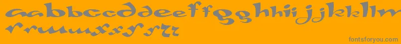 Gaivota Font – Gray Fonts on Orange Background
