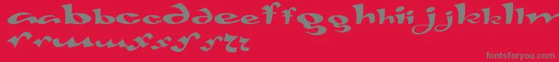 Gaivota Font – Gray Fonts on Red Background
