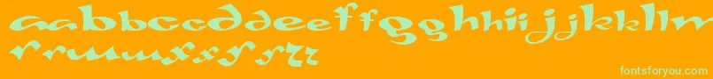 Gaivota Font – Green Fonts on Orange Background