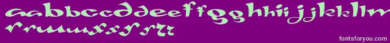 Gaivota Font – Green Fonts on Purple Background
