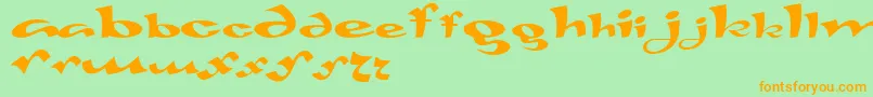 Gaivota Font – Orange Fonts on Green Background