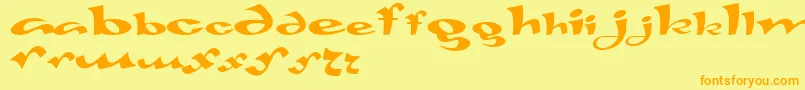 Gaivota Font – Orange Fonts on Yellow Background
