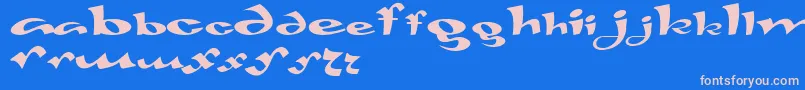 Gaivota Font – Pink Fonts on Blue Background