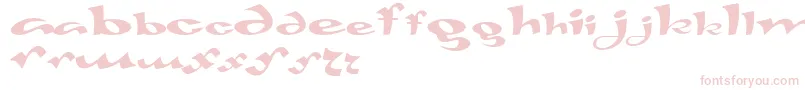 Gaivota-Schriftart – Rosa Schriften auf weißem Hintergrund