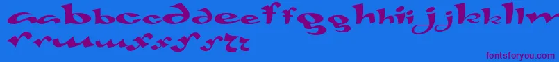 Gaivota Font – Purple Fonts on Blue Background