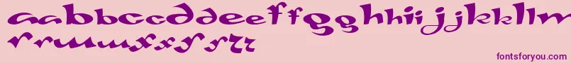 Gaivota Font – Purple Fonts on Pink Background