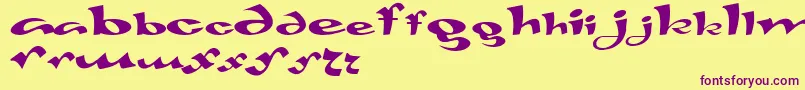 Gaivota Font – Purple Fonts on Yellow Background