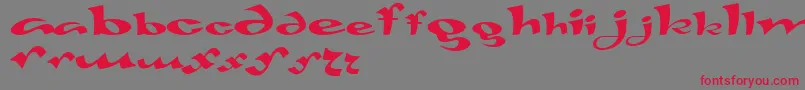 Gaivota Font – Red Fonts on Gray Background