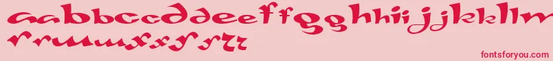 Gaivota Font – Red Fonts on Pink Background