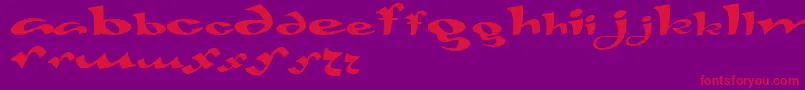 Gaivota Font – Red Fonts on Purple Background