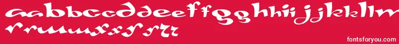 Gaivota Font – White Fonts on Red Background