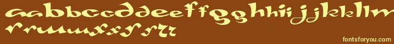 Gaivota Font – Yellow Fonts on Brown Background