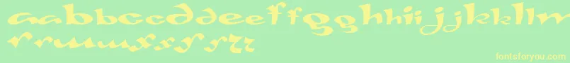 Gaivota Font – Yellow Fonts on Green Background