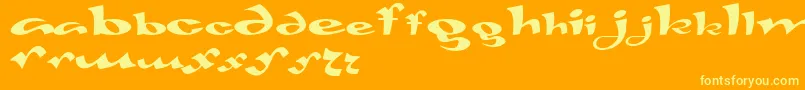 フォントGaivota – オレンジの背景に黄色の文字