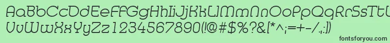 MedflylightRegular Font – Black Fonts on Green Background